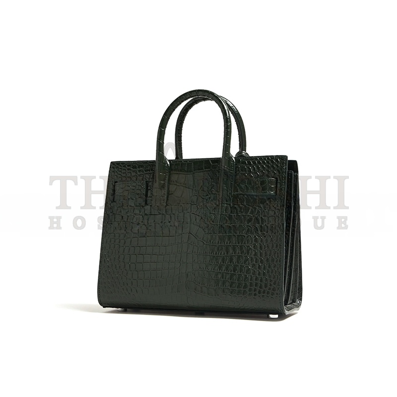 Y51 BABY SAC DE JOUR CROC EMBOSSED DARK GREEN 392035DND1N3045 (22*18*10.5cm) Master Quality